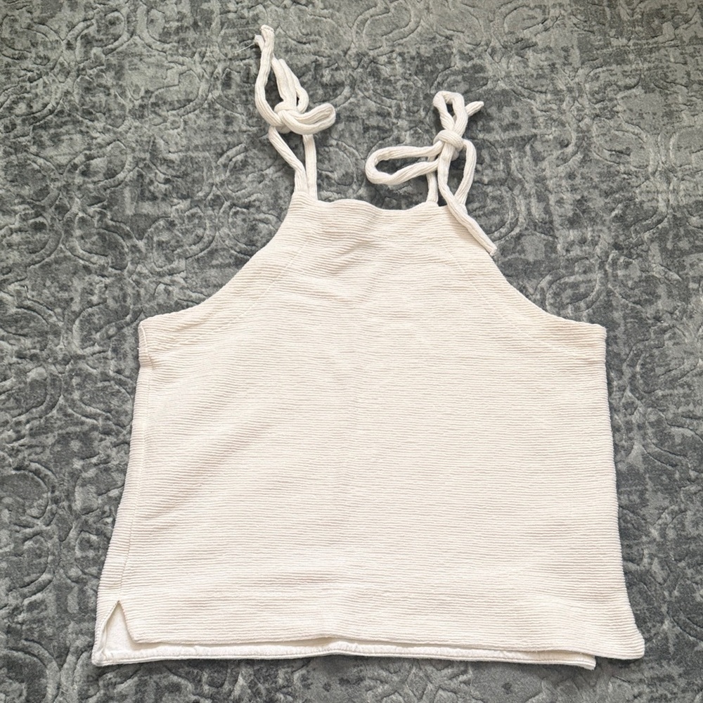5/$25 🌟 Madewell Cream Tie-Shoulder Textured Cami